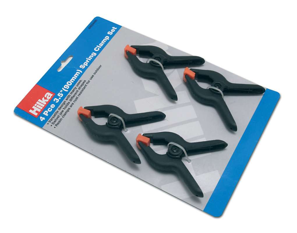 Hilka 4-Piece 3.25" 85mm Spring Clamp Set