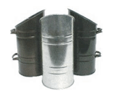 Powder Coated Galvanized Metal Coal Hod 18"