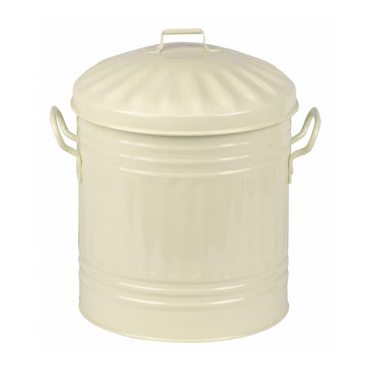 Parasene Mini Galvanised Dustbin Cream