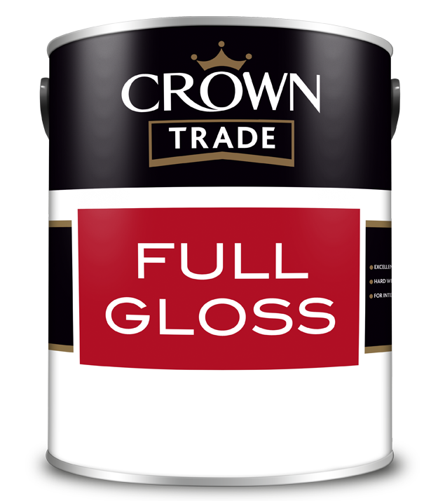 Crown Paints Full Gloss Black Paint 2.5L