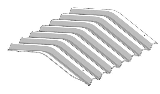 Eternit 6'' Cranked Crown Sheet 900mm 15 Degree