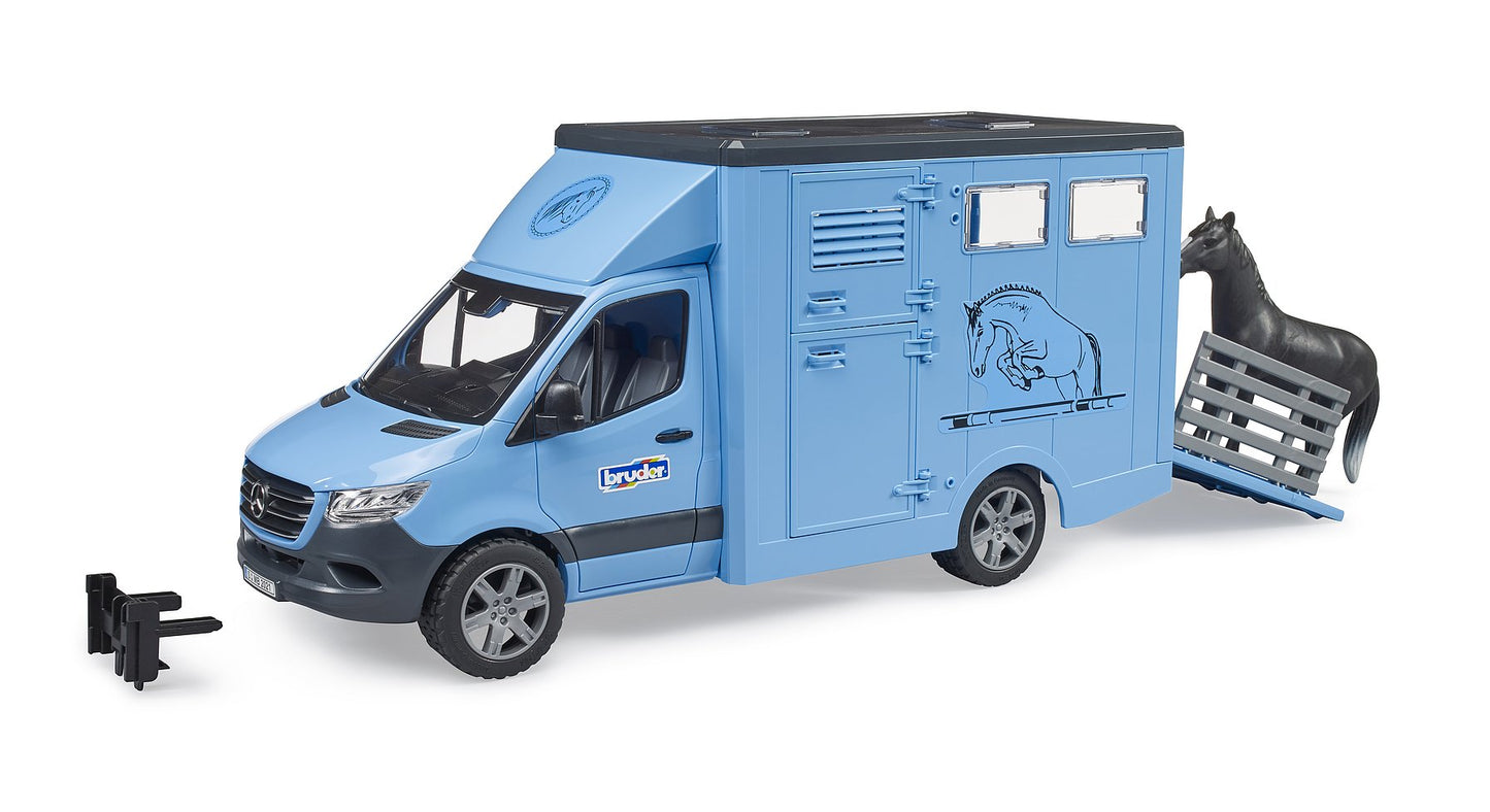 Bruder Mercedes-Benz Sprinter Animal Transporter & Horse
