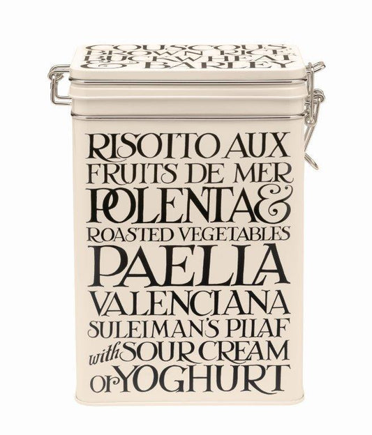 Emma Bridgewater Black Toast Large Cream Rectangular Clip Lid Tin