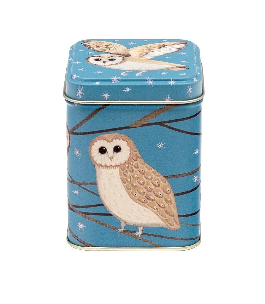 Dog & Dome Owl Square Tin