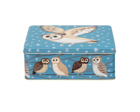 Dog & Dome Owl Deep Rectangular Tin