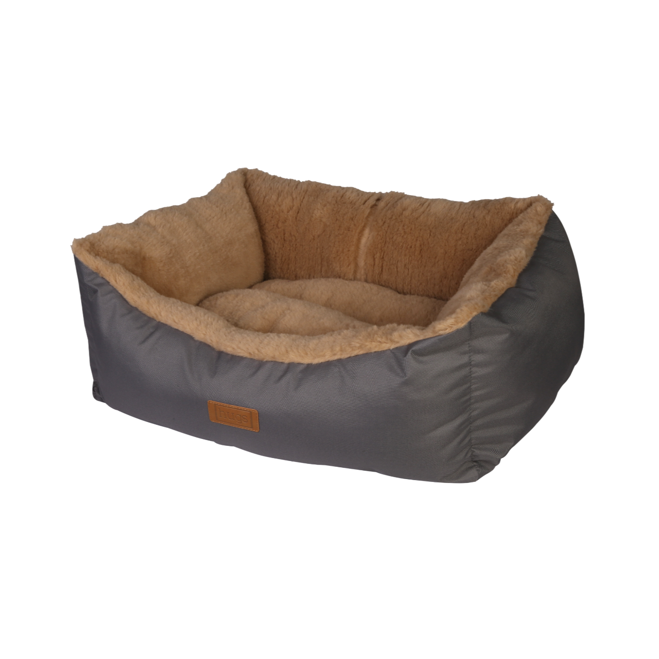 Happy Pet Oxford Square Dog Bed Grey