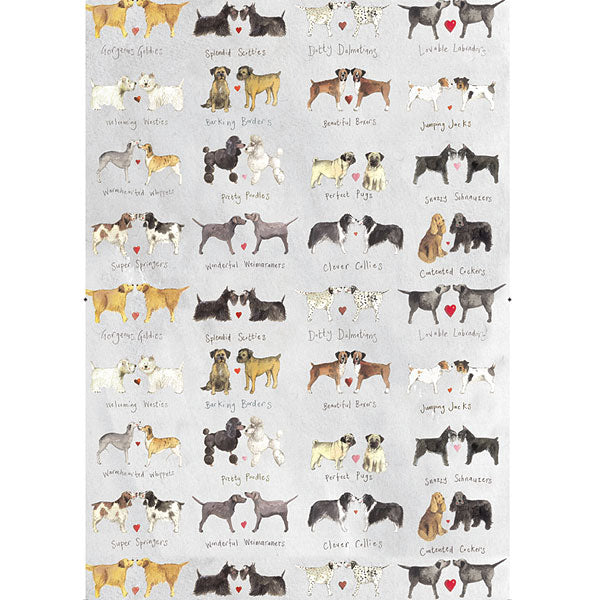 Alex Clark Delight Dogs Tea Towel