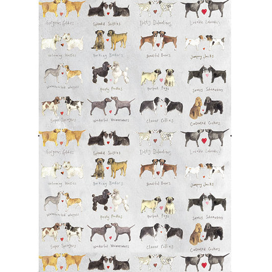 Alex Clark Delight Dogs Tea Towel
