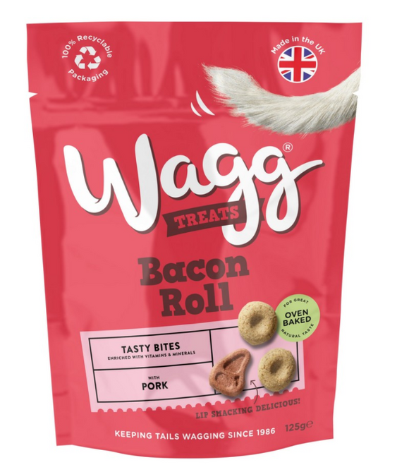 Wagg Bacon Roll Treats 125g
