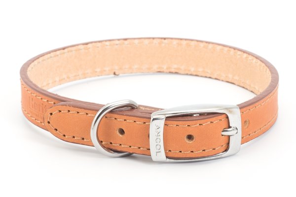 Ancol Leather Dog Collar Tan 14"