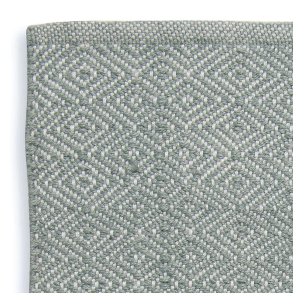 Weaver Green Dove Grey Diamond Rug 110 x 60cm