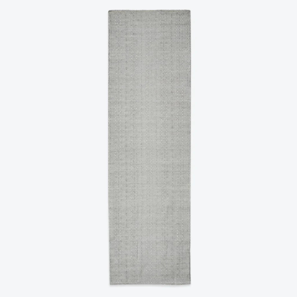 Weaver Green Dove Grey Diamond Runner Rug 240 x 70cm