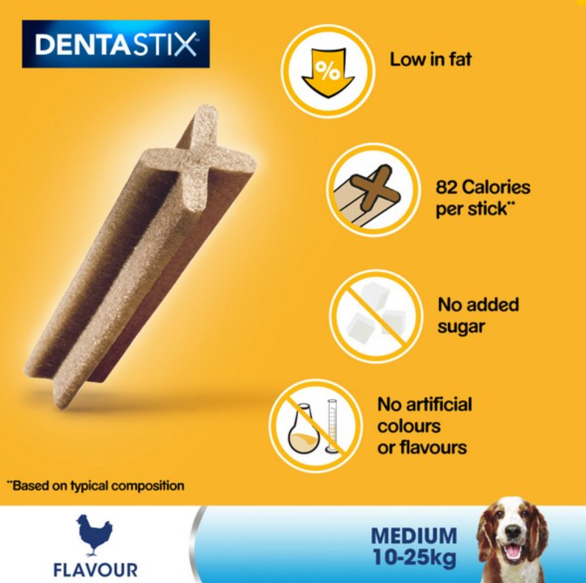 Pedigree DentaStix Daily Dental Chews Medium Dog 5 Sticks