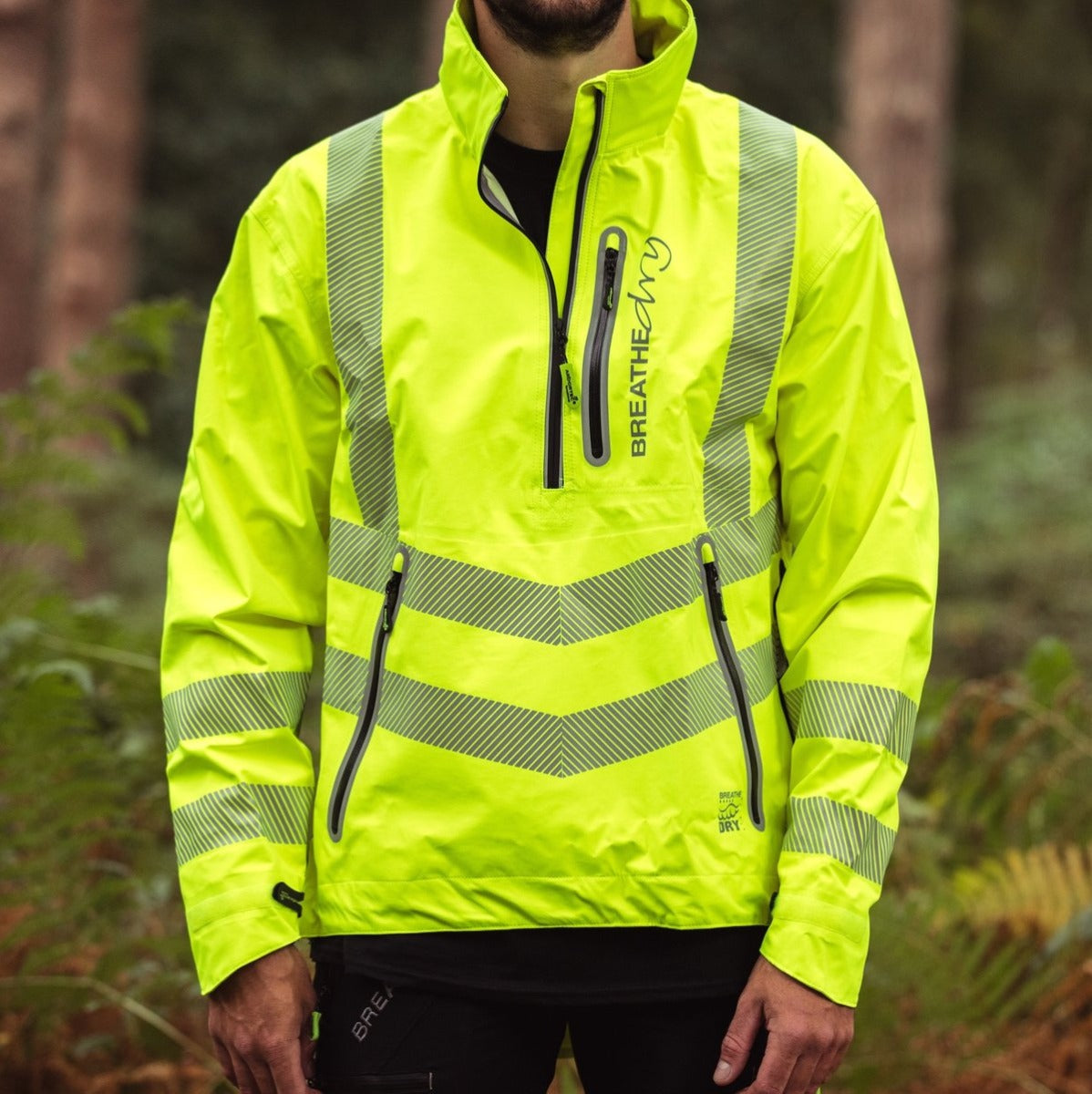 Arbortec Breathedry Waterproof Smock Hi-Vis Jacket