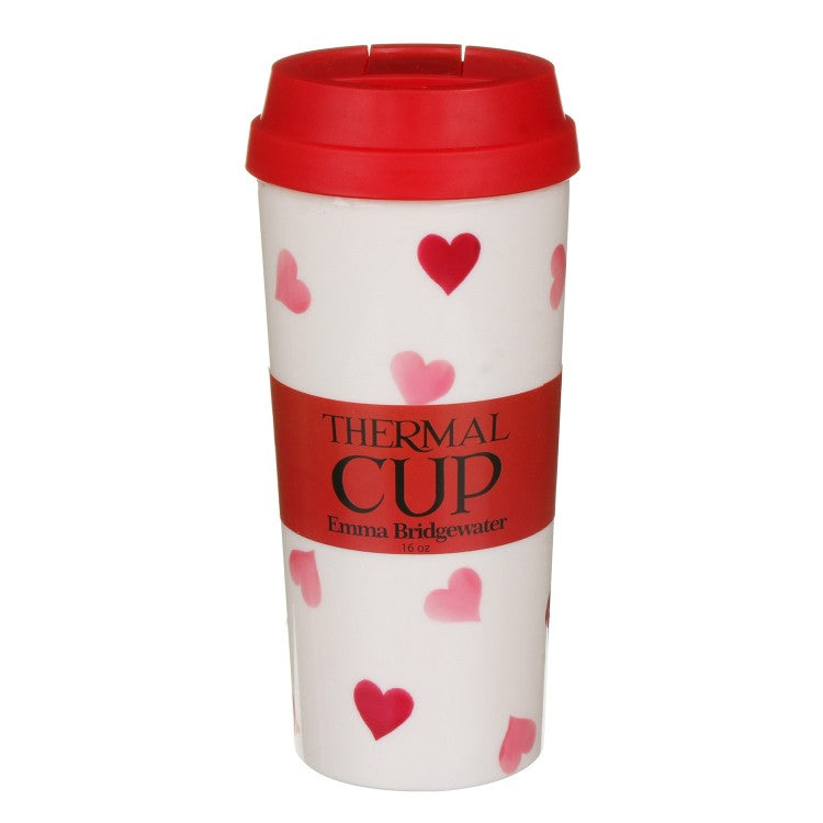 Emma Bridgewater Pink Hearts Thermal Travel Mug 16oz