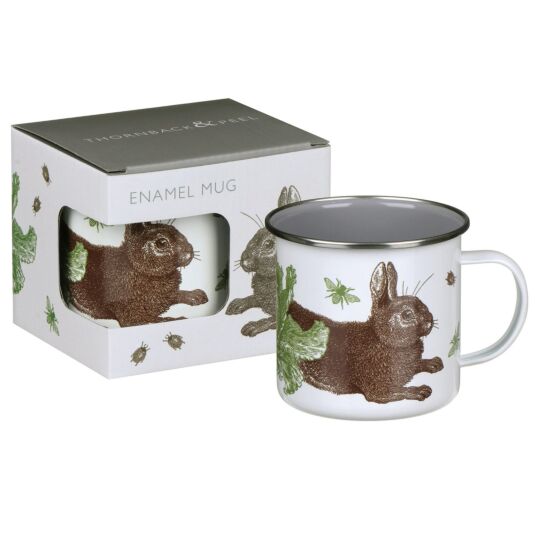 Thornback & Peel Rabbit & Cabbage Enamel Mug