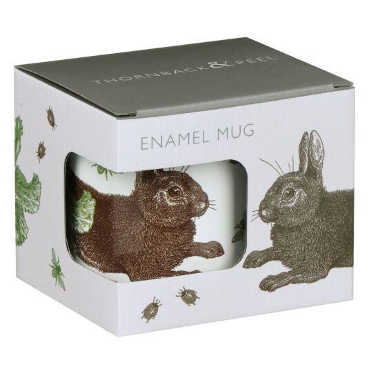 Thornback & Peel Rabbit & Cabbage Enamel Mug