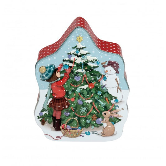 Belle & Boo Christmas Tree Embossed Tin