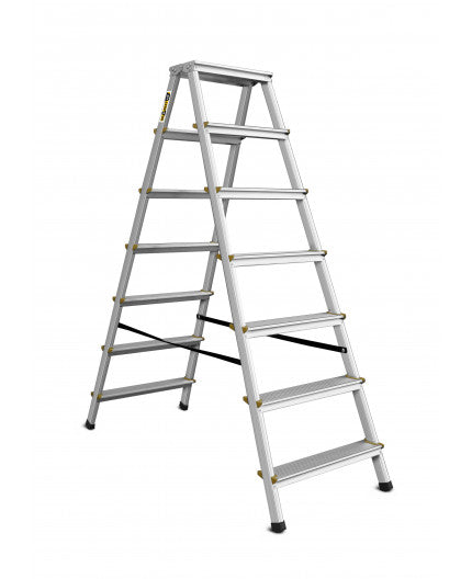 Drabest PRO Double Sided Aluminium Steps 7 Tread EN131 150kg