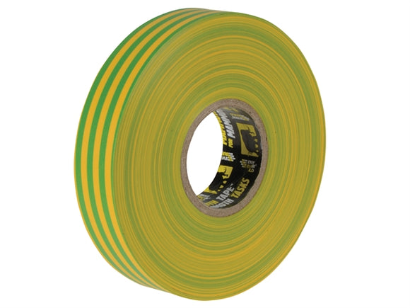 Everbuild Electrical Insulation Tape Yellow/Green 19mm x 33m