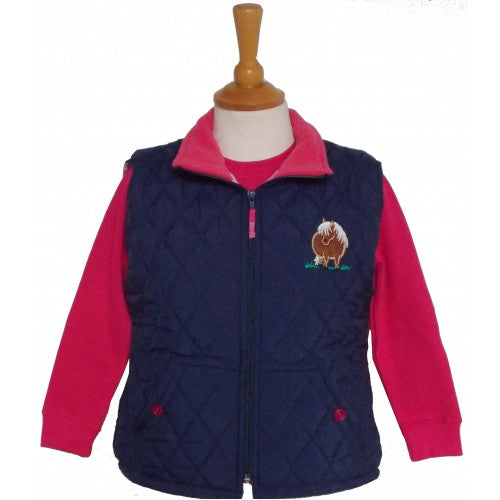 British Country Collection Fat Ponies Quilted Gilet