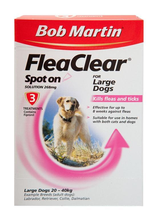 Bob Martin FleaClear Spot On Solution for Large Dogs 268mg
