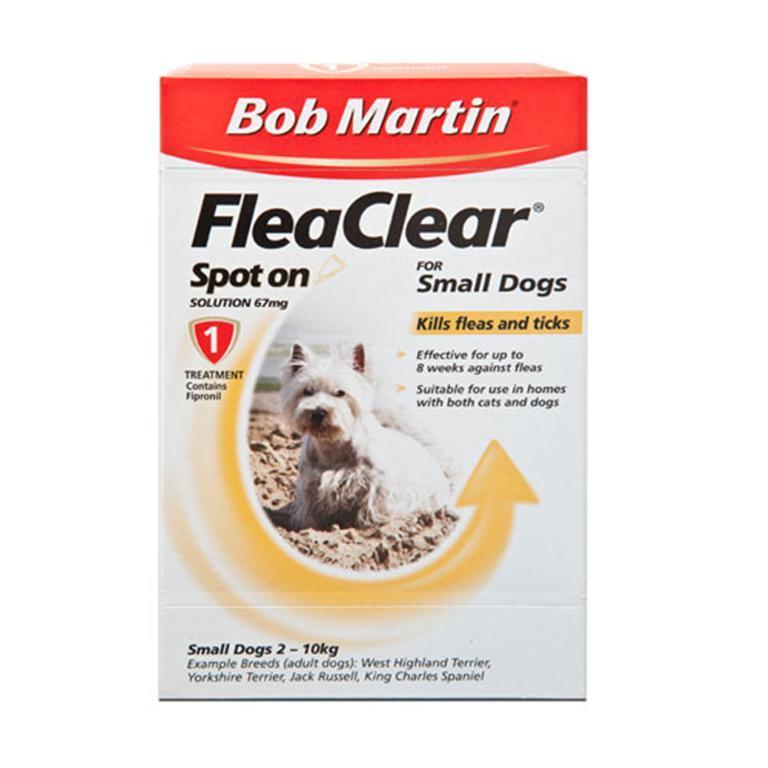Bob Martin FleaClear Spot On Solution for Small Dogs 67mg