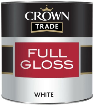 Crown Paints Full Gloss Brilliant White Paint 1L