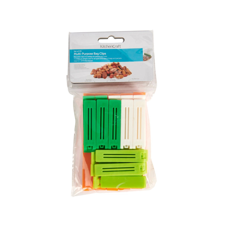KitchenCraft Assorted Sized Bag Clips 20-Pack