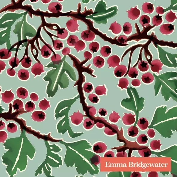 Emma Bridgewater Cocktail Napkins Hawthorn Berry Light Green