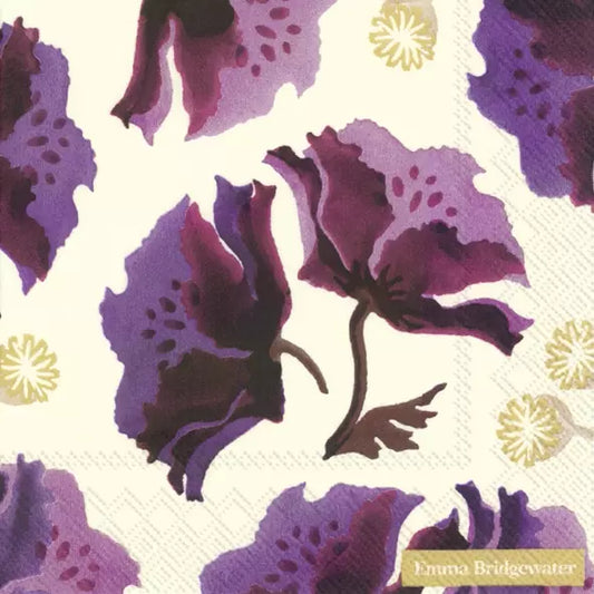 Emma Bridgewater Lunch Napkins Purple Poppy