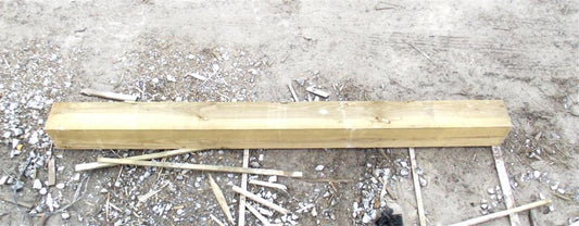 Wooden Gate Post 8' x 6" x 6" Tan