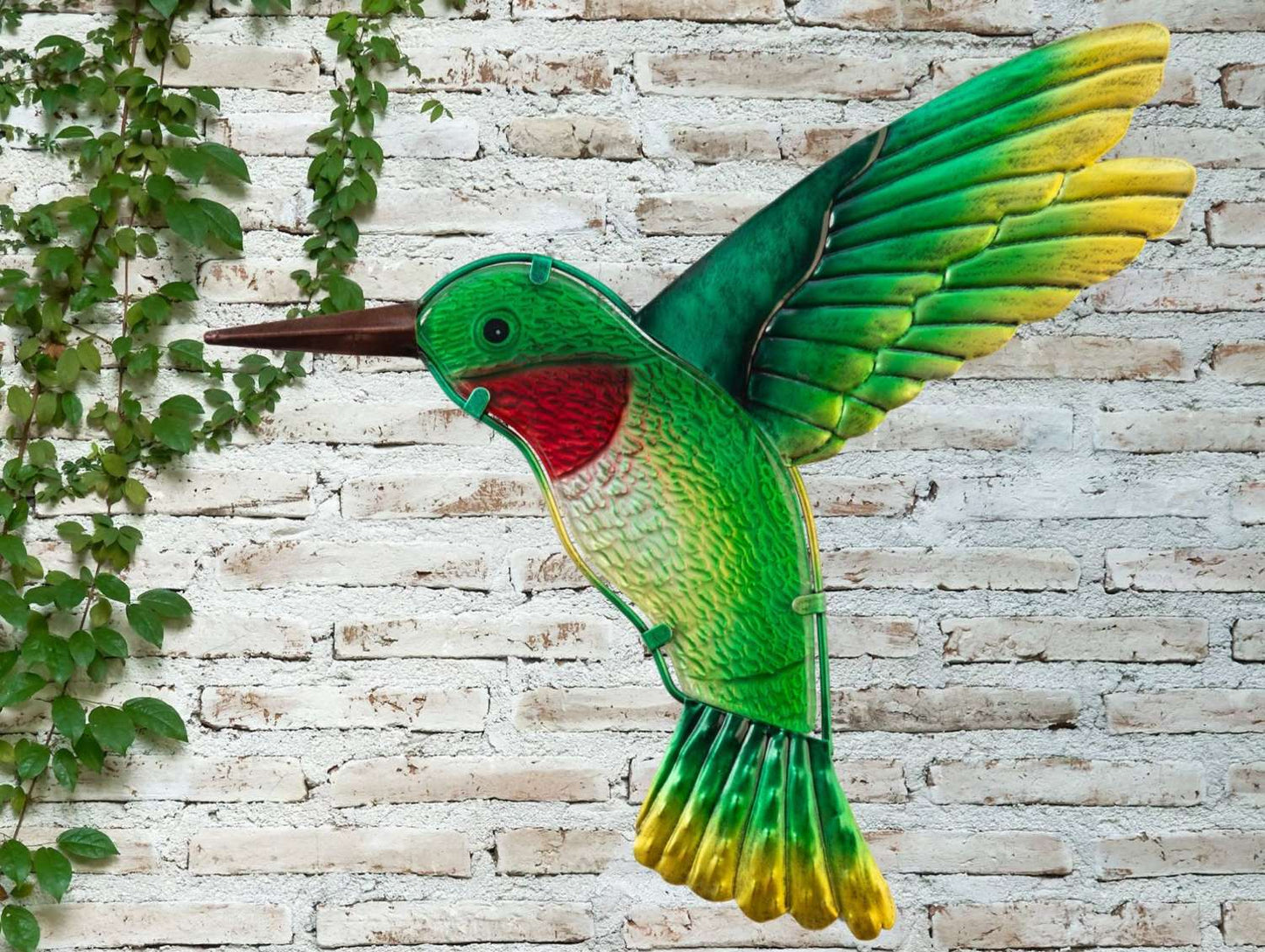 Creekwood Green Hummingbird Glass Wall Art