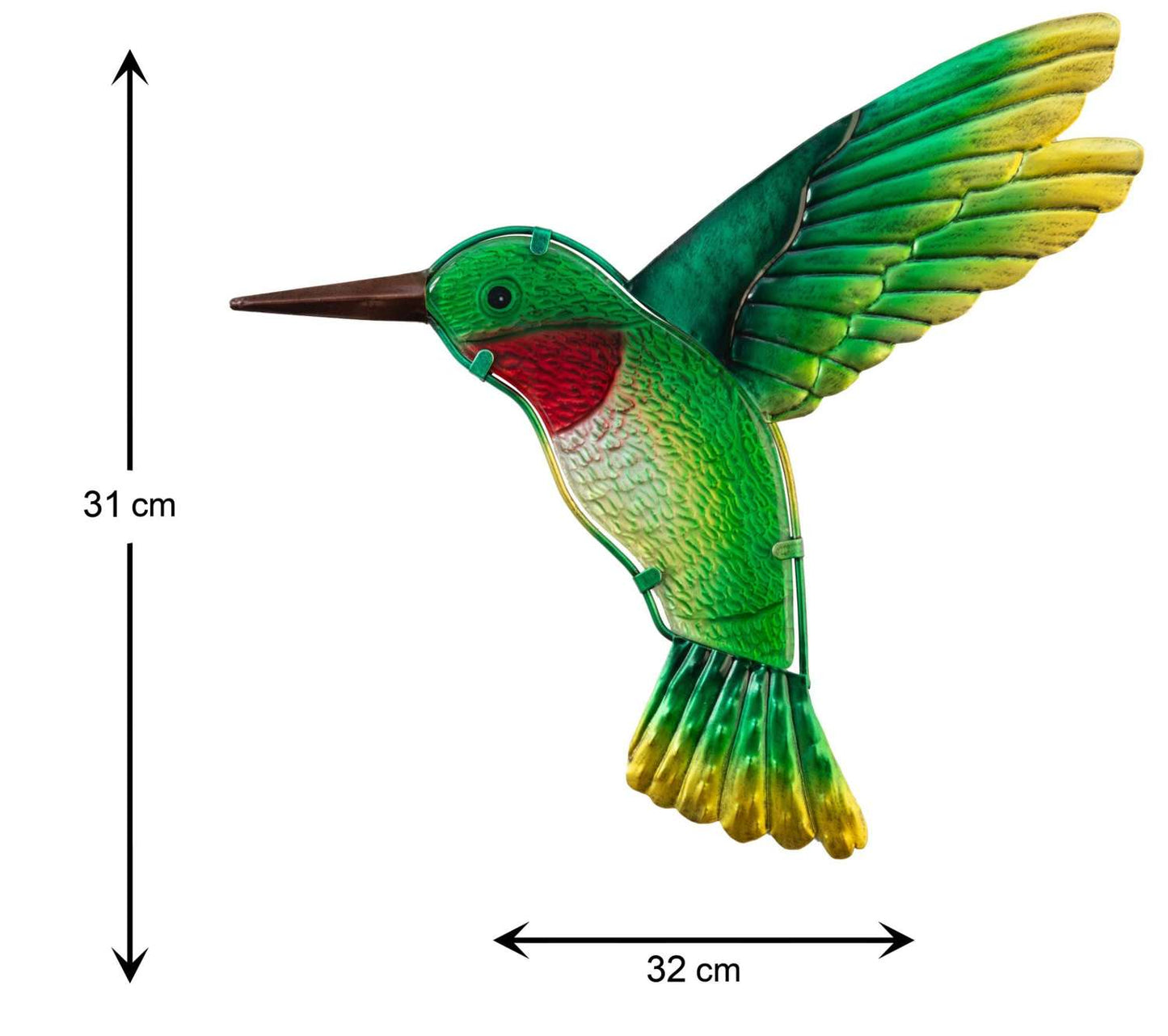 Creekwood Green Hummingbird Glass Wall Art