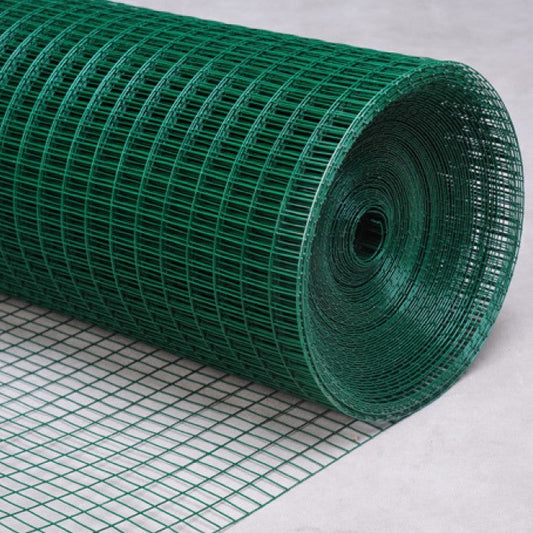 Green PVC Light Welded Mesh 900mm x 1/2" x 1/2" - 6m Roll