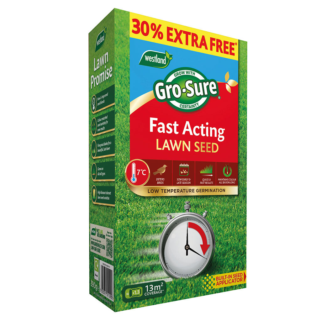 Westland Gro-Sure Fast Acting Lawn Seed 10m2 + 30% extra free