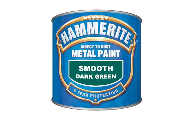 Hammerite Direct To Rust Metal Paint - Smooth Finish in Dark Green 750ml