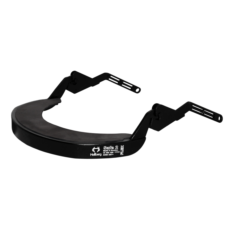 HELLBERG SAFE 2 Flex Visor Carrier Rubberised Peak Seal - Drop Arm