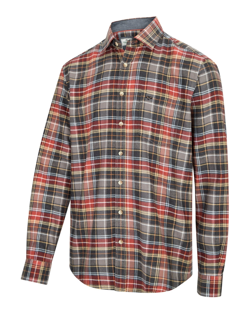 Hoggs Pitlochry Flannel Check Shirt - Chestnut