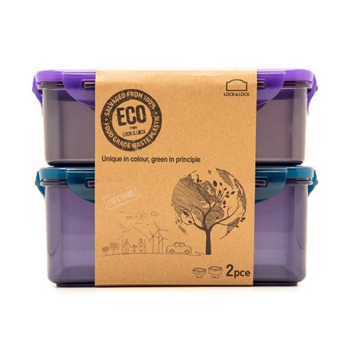 LocknLock Eco Rectangle Food Container Set 2 Piece