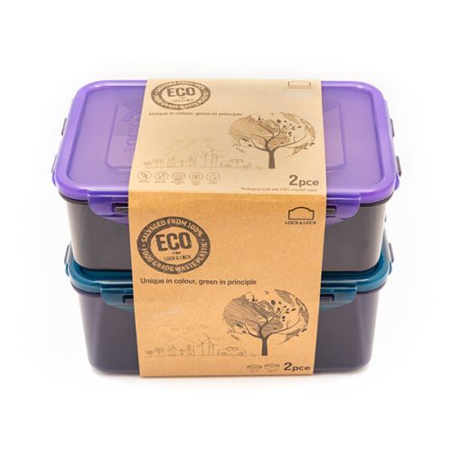 LocknLock Eco Rectangle Food Container Set 2 Piece