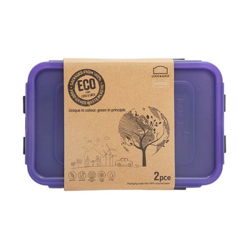 LocknLock Eco Rectangle Food Container Set 2 Piece