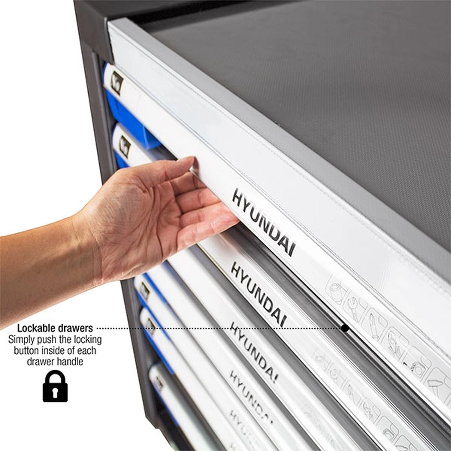 Hyundai HYTC9003 Caster Mounted Roller Tool Chest Cabinet