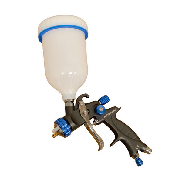 Jefferson HVLP Gravity Feed Spray Gun - Blue Fittings
