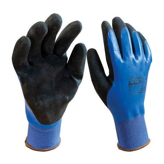 Jefferson Dry Grip Water-Resistant Latex Gloves