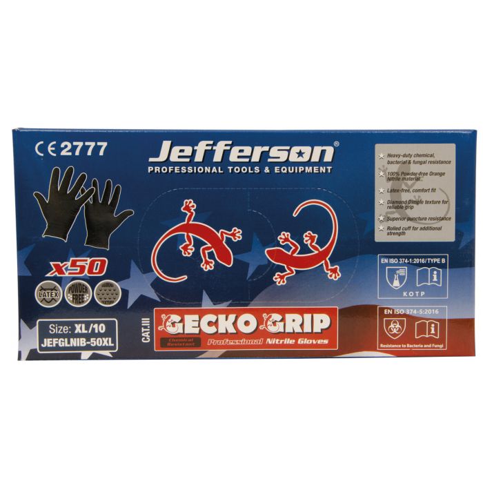 Jefferson Gecko Grip Professional Nitrile Gloves 50-Pack – Sam