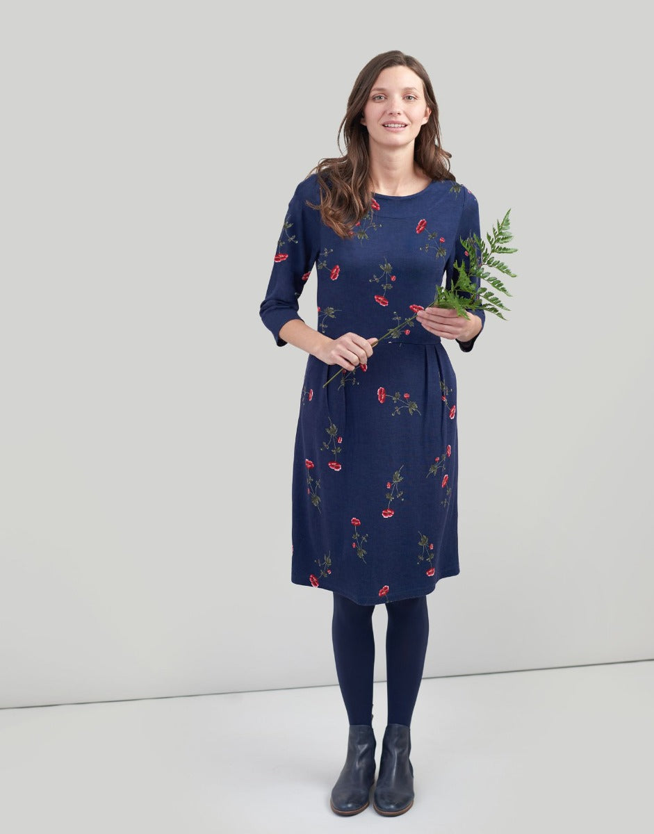 Joules Beth Jersey Dress 3/4 Sleeves