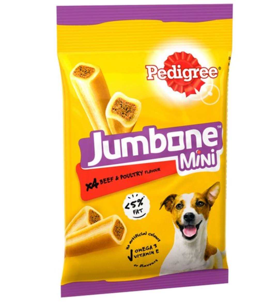 Pedigree Jumbone Mini Beef & Poultry 4pk