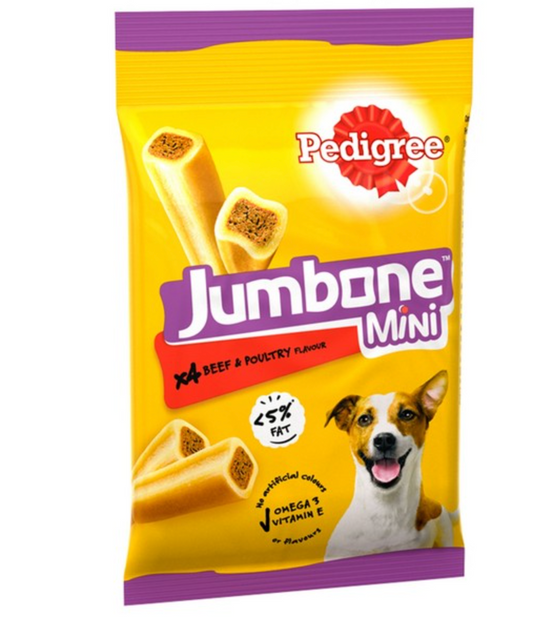 Pedigree Jumbone Mini Beef & Poultry 4pk