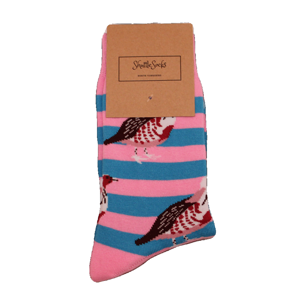 ShuttleSocks Girls Pink & Blue Partridge Socks